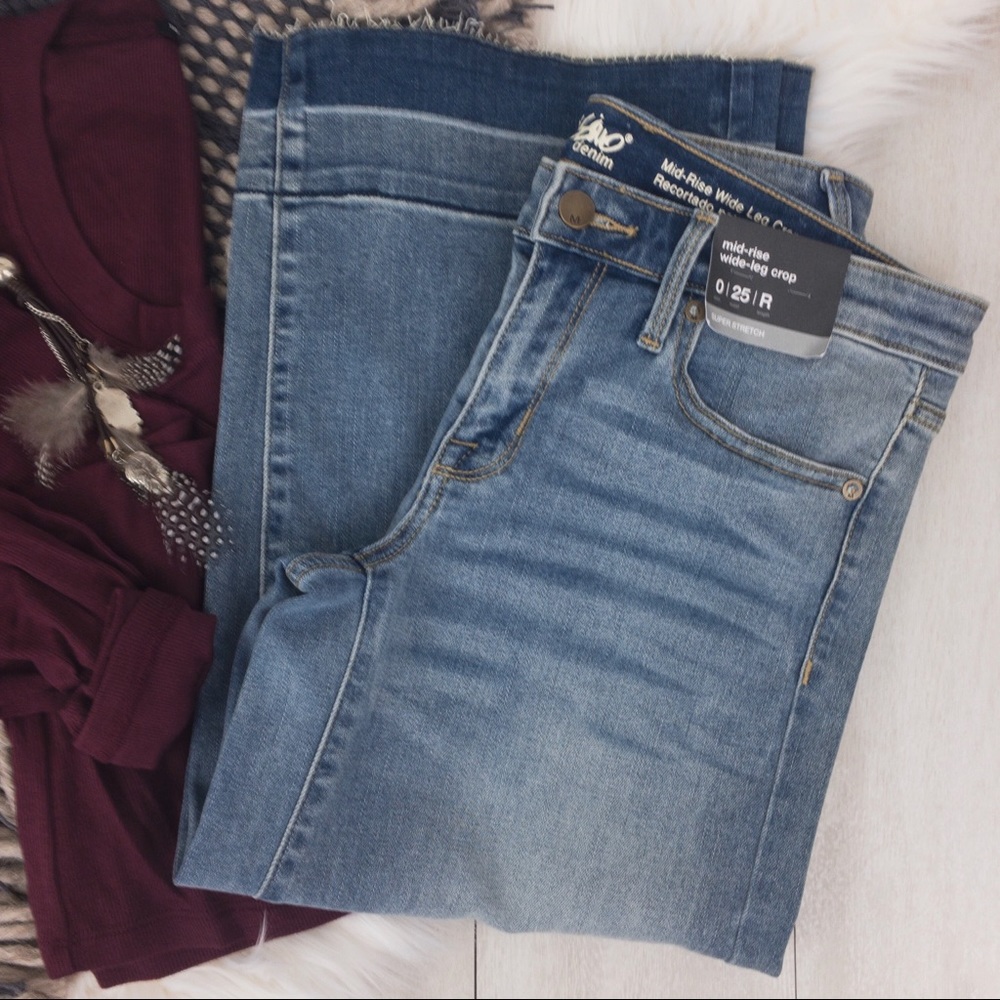 Mossimo • Wide-leg Crop Jeans